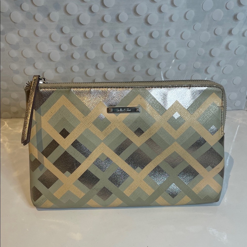 Stella & Dot Hello Gorgeous Metallic 💄🫦Cosmetic Bag